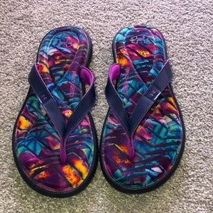 Adidas 4D Foam Purple Multicolored Flip Flop Sandals. 9 New!